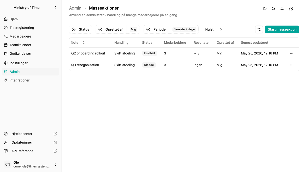 Liste over masseaktioner