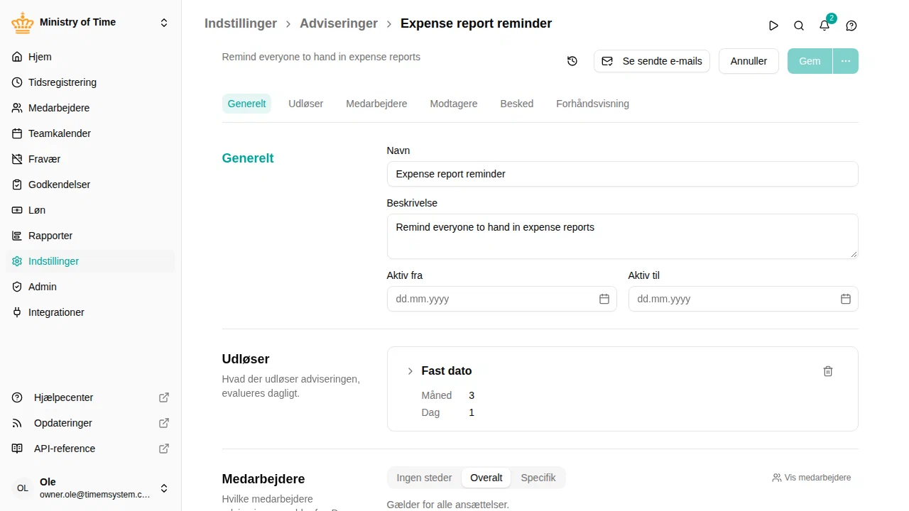 Redigering af advisering