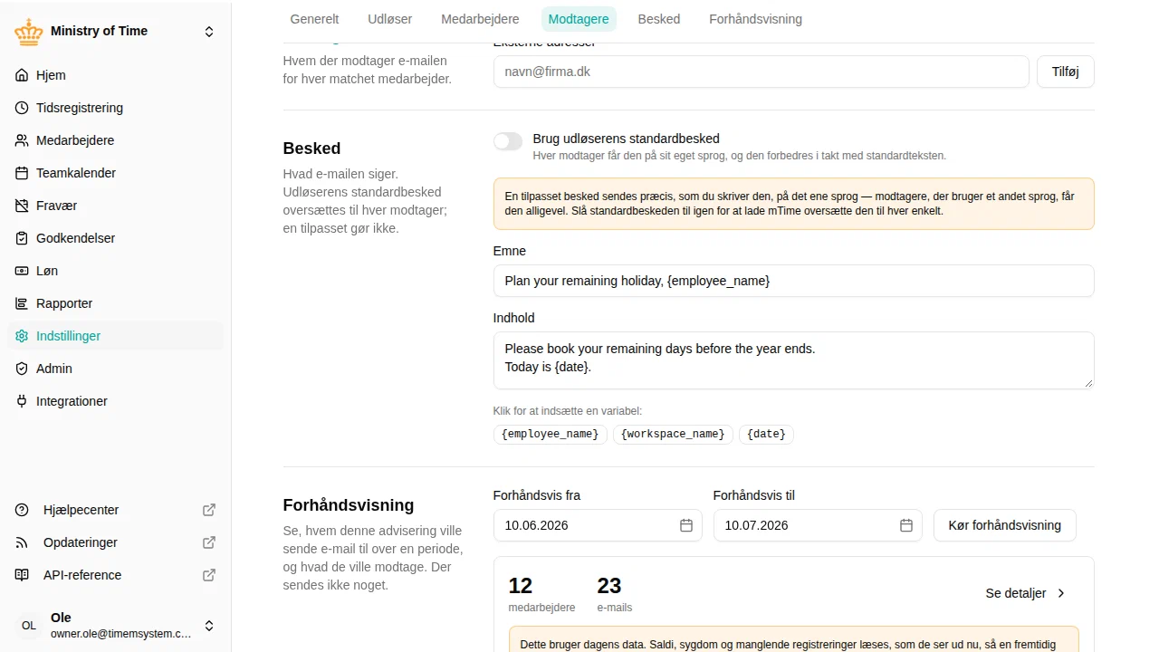 Oversigt over forhåndsvisning
