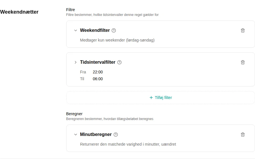 Regeleditor med to filtre og en beregner