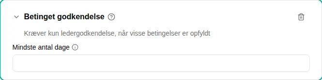 Indstillinger for betinget godkendelse