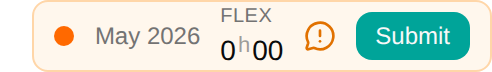 Period chips in the timesheet toolbar