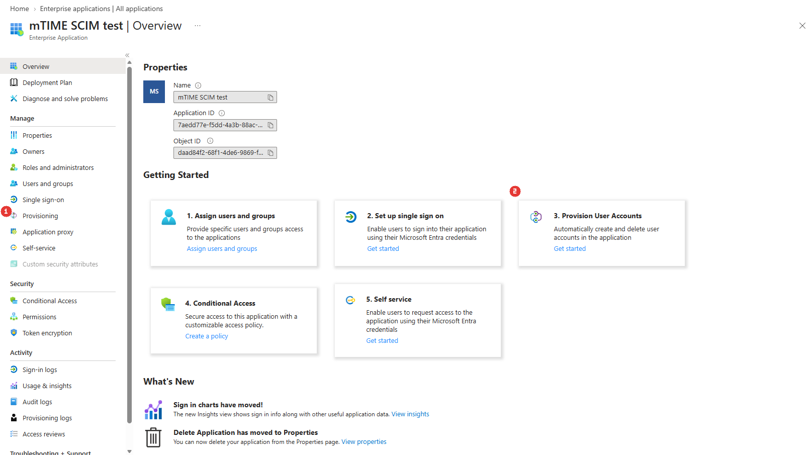The application's Overview — Provisioning in the menu opens the provisioning pane
