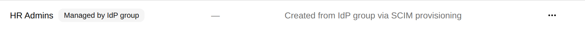 A role linked to an IdP group on the Roles page