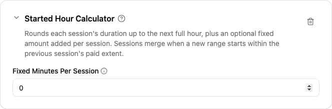 Started Hour calculator configuration