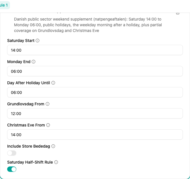 Danish Weekend Supplement filter configuration