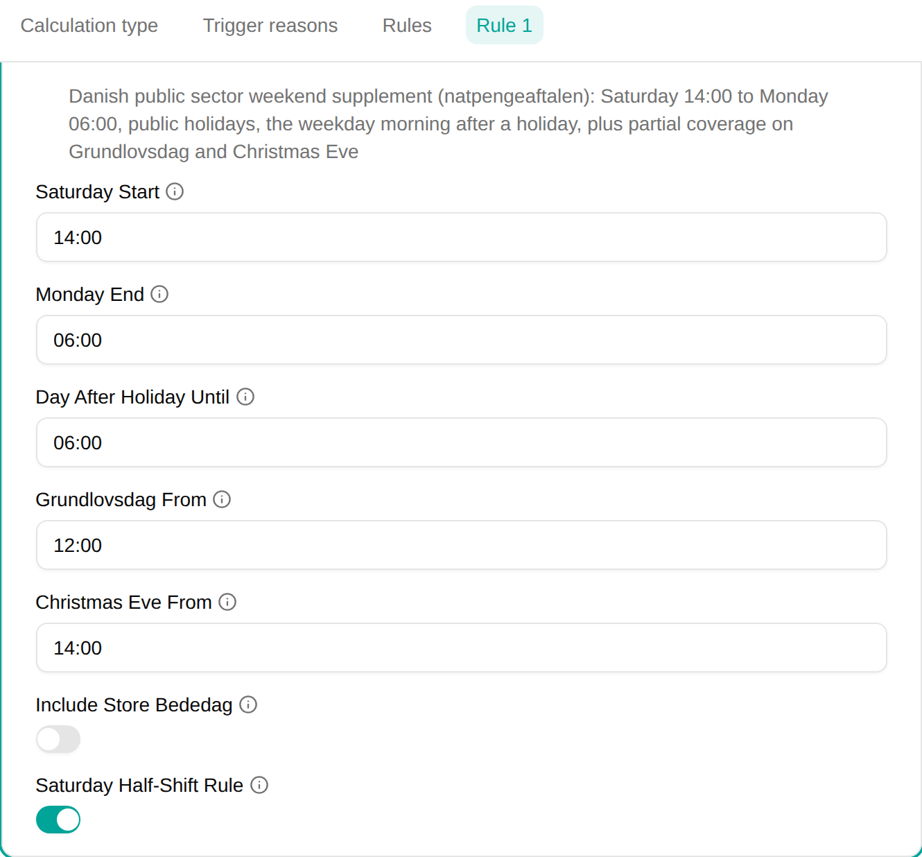 Danish Weekend Supplement filter configuration