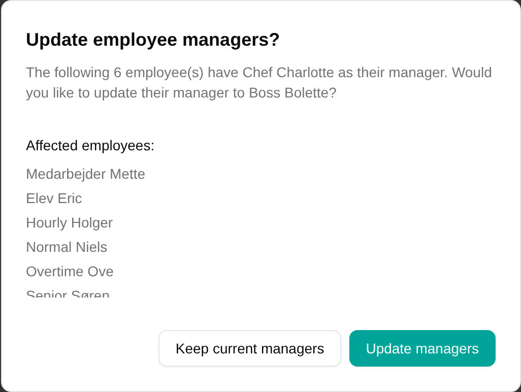 Update managers confirmation dialog