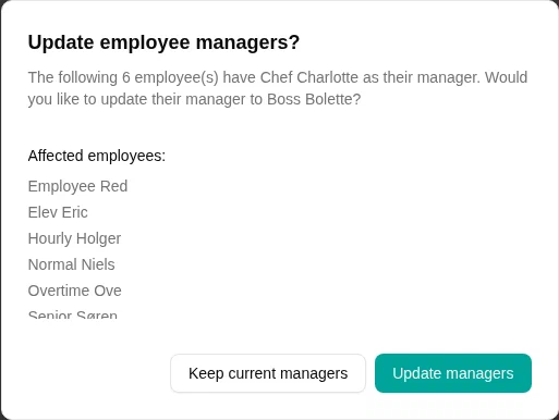 Update managers confirmation dialog