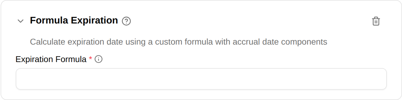 Formula expiration plugin configuration
