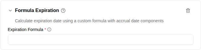 Formula expiration plugin configuration