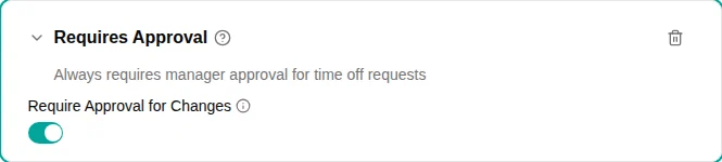 Requires approval configuration