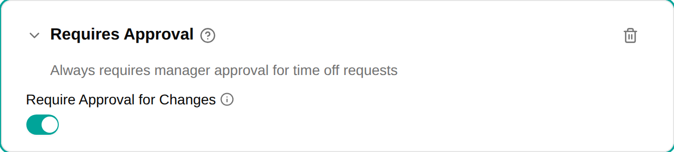 Requires approval configuration