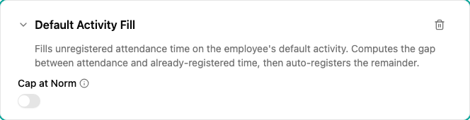 Default Activity Fill plugin configuration