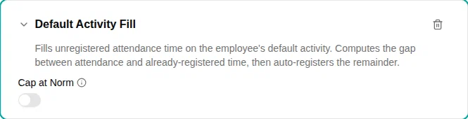 Default Activity Fill plugin configuration