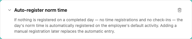 Auto-register norm time plugin configuration
