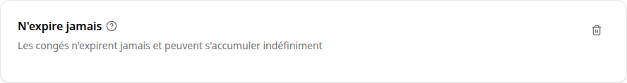 Configuration du plugin N'expire jamais
