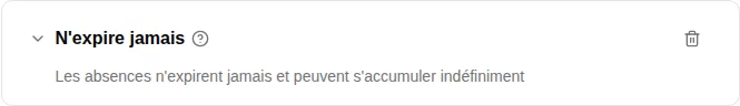 Configuration du plugin N'expire jamais
