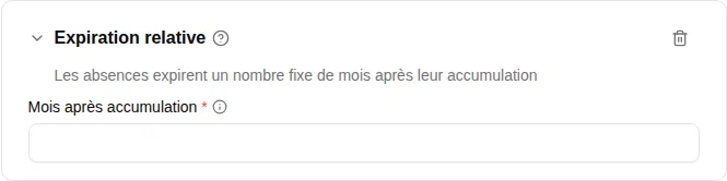 Configuration du plugin Expiration relative