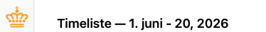 Periodekort over timelisterutenettet