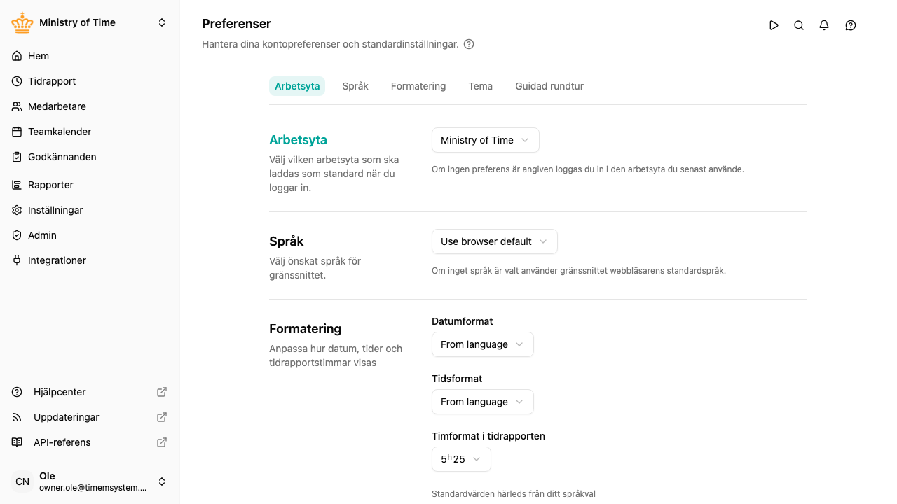 Preferenssidan