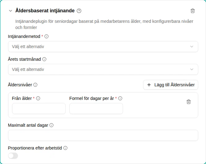 Configuratie van de leeftijdsgebaseerde opbouw-plugin