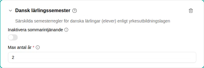 Configuratie van de plugin Deens leerlingvakantie