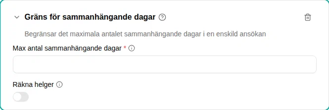 Configuratie van de limiet opeenvolgende dagen