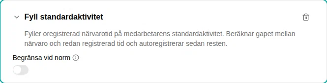 Configuratie van de plug-in Standaardactiviteit opvullen
